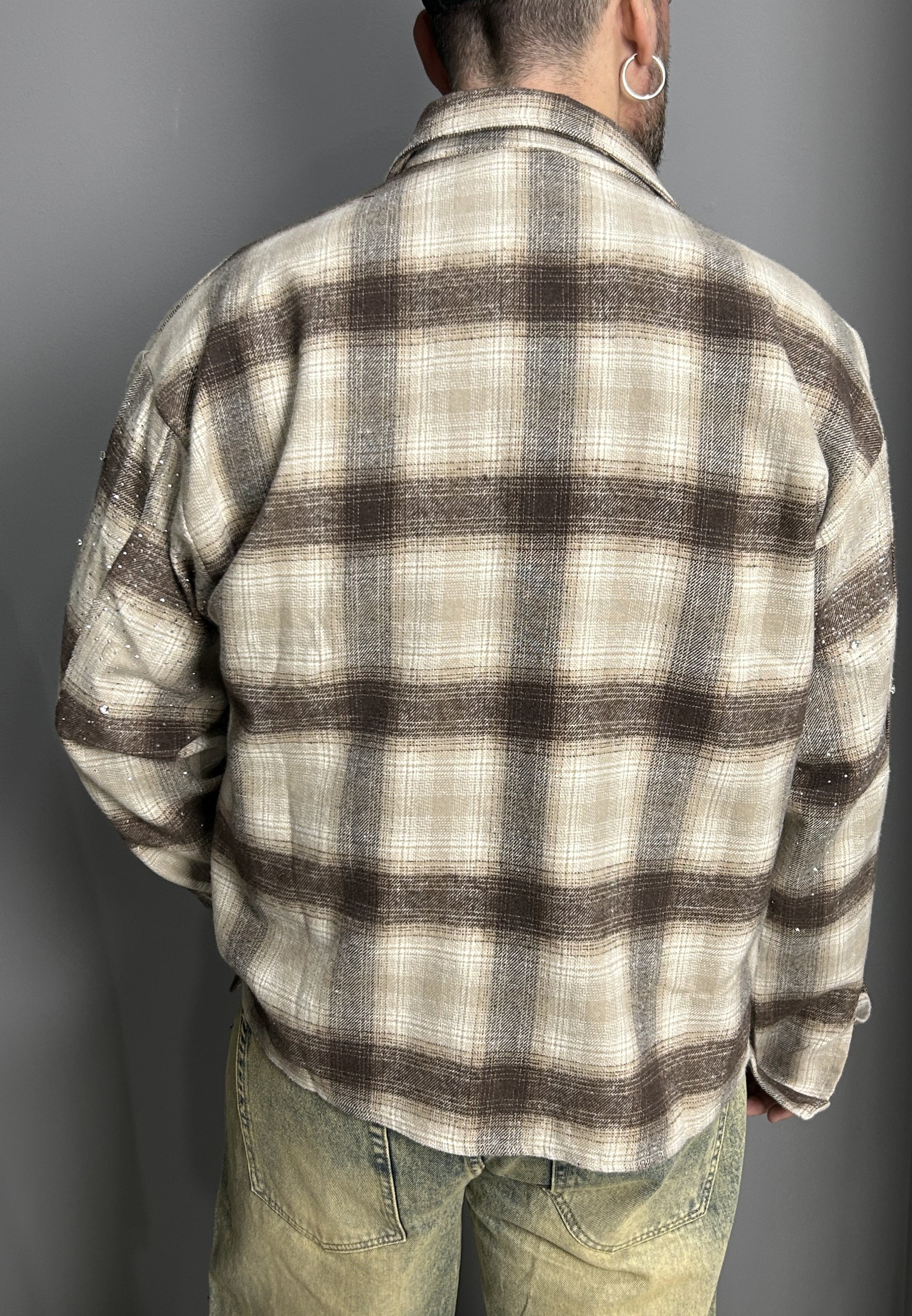 Camicia 'CROPPED' brillantini